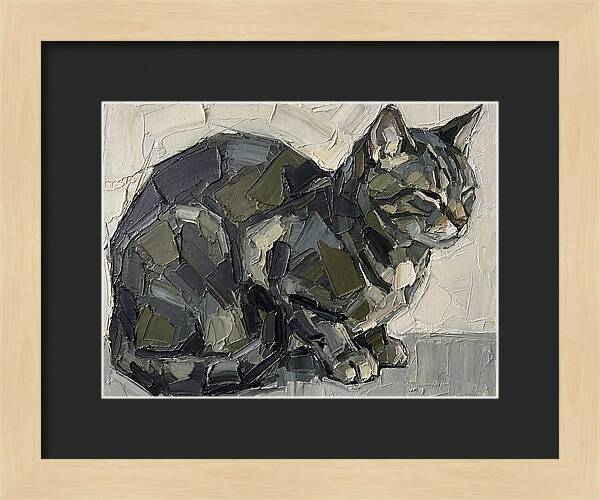 Cat In Palette Knife Style