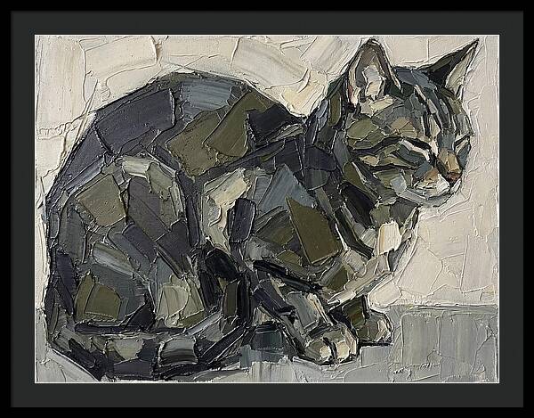 Cat In Palette Knife Style