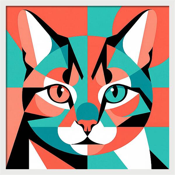 Cat Pop Art Style
