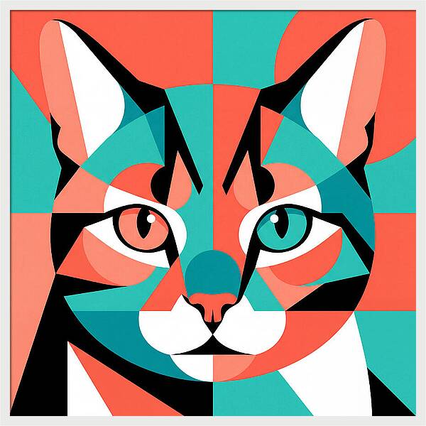 Cat Pop Art Style