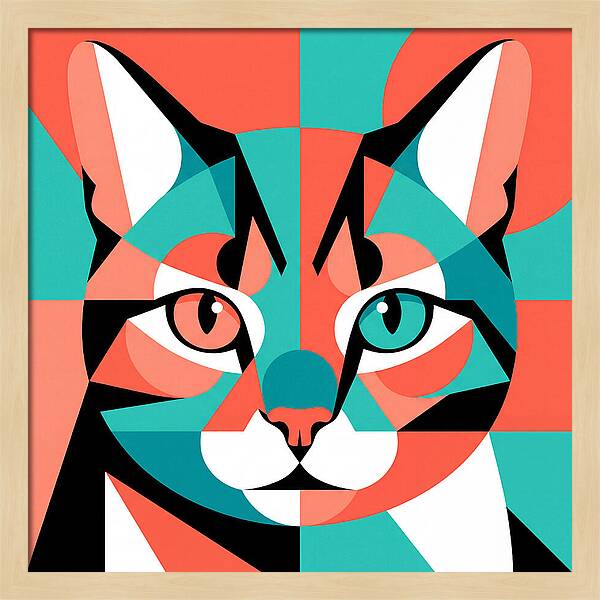 Cat Pop Art Style