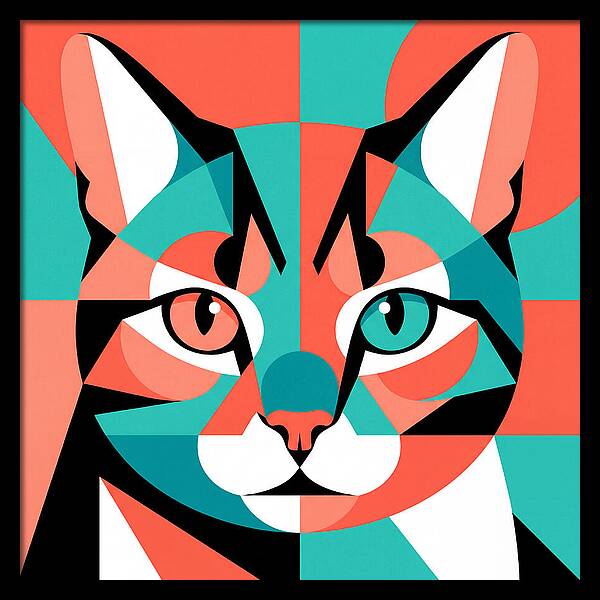Cat Pop Art Style