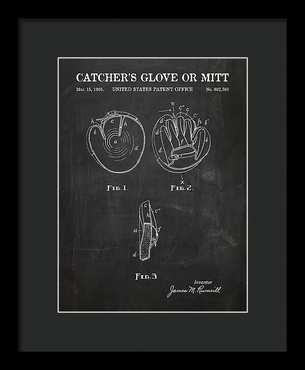 Catcher's Glove Or Mitt Chalkboard Patent Us862760a