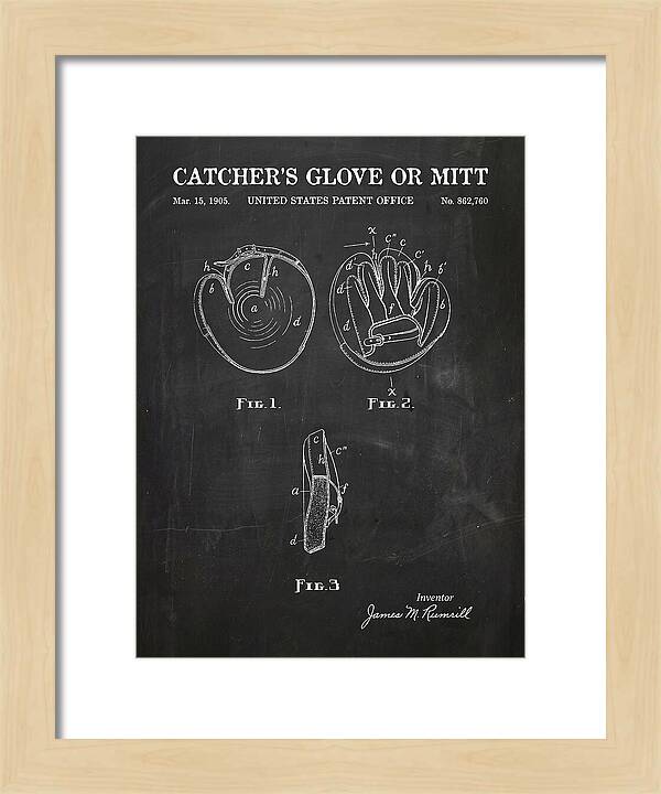 Catcher's Glove Or Mitt Chalkboard Patent Us862760a