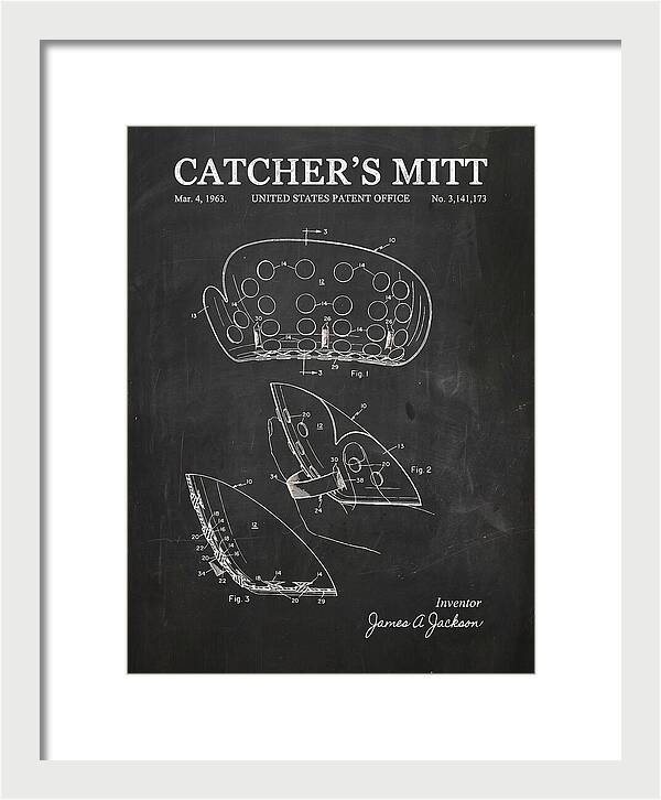 Catcher's Mitt Chalkboard Patent Us3141173a
