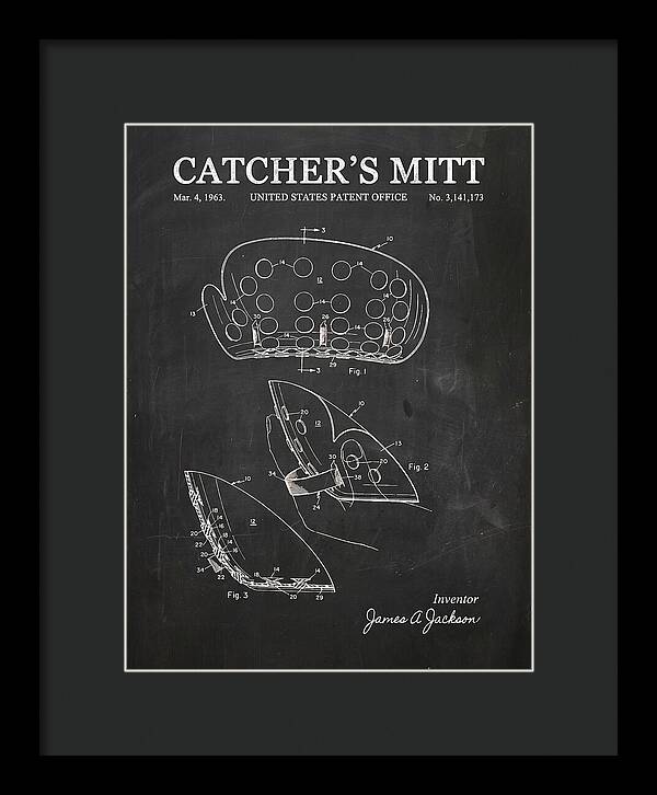 Catcher's Mitt Chalkboard Patent Us3141173a