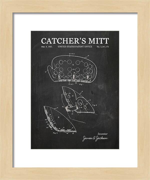 Catcher's Mitt Chalkboard Patent Us3141173a
