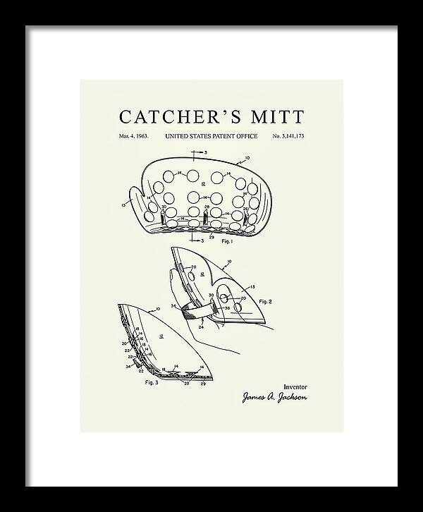 Catcher's Mitt Minimalist Patent Us3141173a