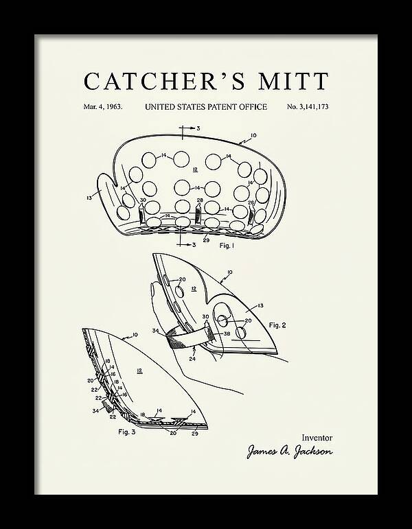 Catcher's Mitt Minimalist Patent Us3141173a