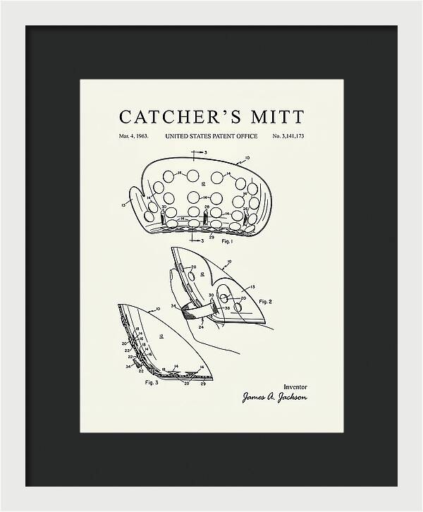 Catcher's Mitt Minimalist Patent Us3141173a