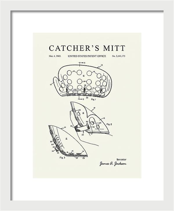 Catcher's Mitt Minimalist Patent Us3141173a