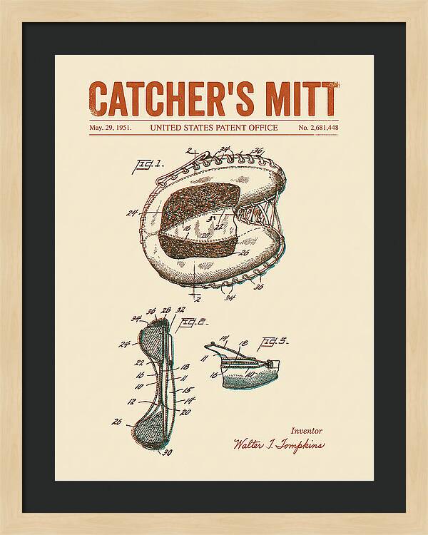 Catcher's Mitt Retro Patent Us2681448a