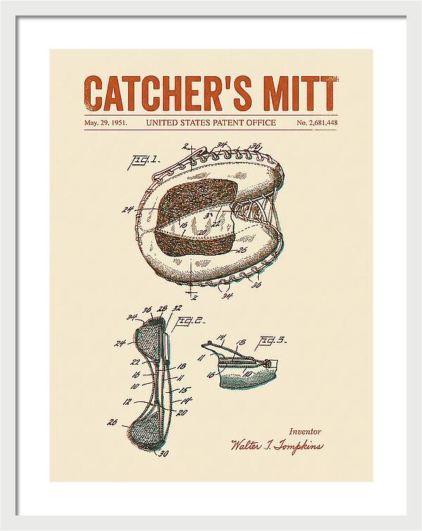 Catcher's Mitt Retro Patent Us2681448a