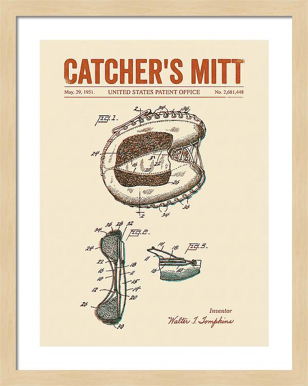 Catcher's Mitt Retro Patent Us2681448a