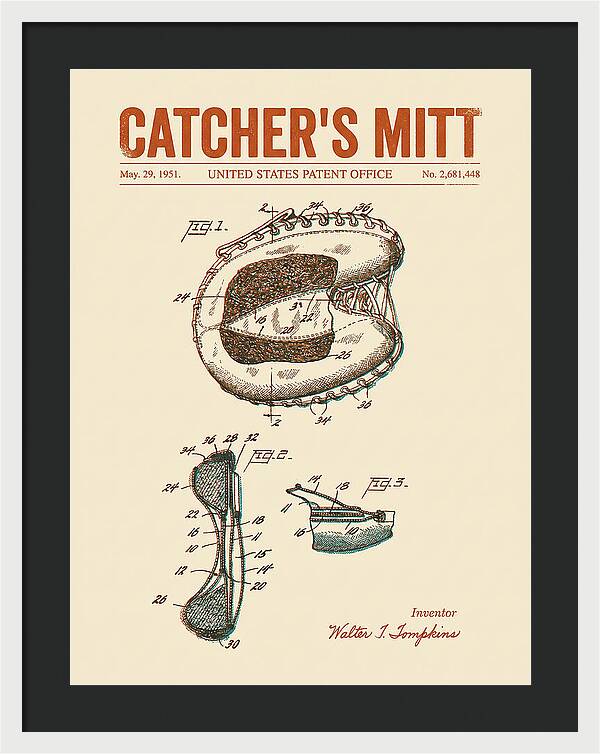 Catcher's Mitt Retro Patent Us2681448a
