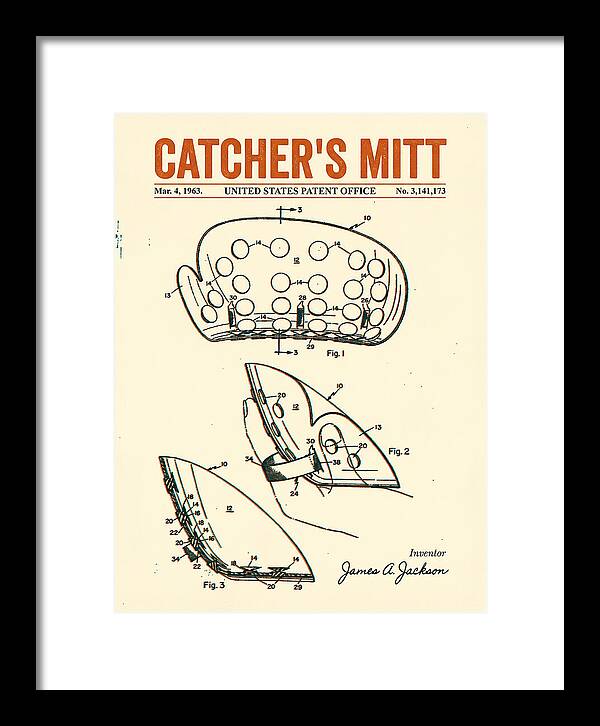 Catcher's Mitt Retro Patent Us3141173a