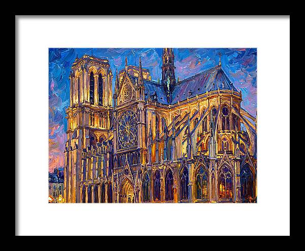Cathedral Illuminated At Dusk