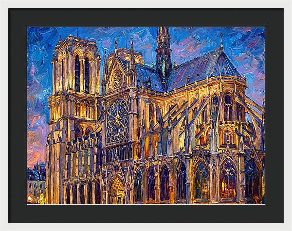 Cathedral Illuminated At Dusk