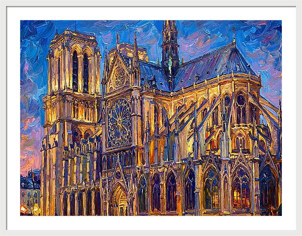 Cathedral Illuminated At Dusk