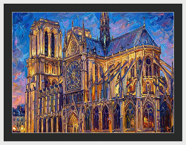 Cathedral Illuminated At Dusk