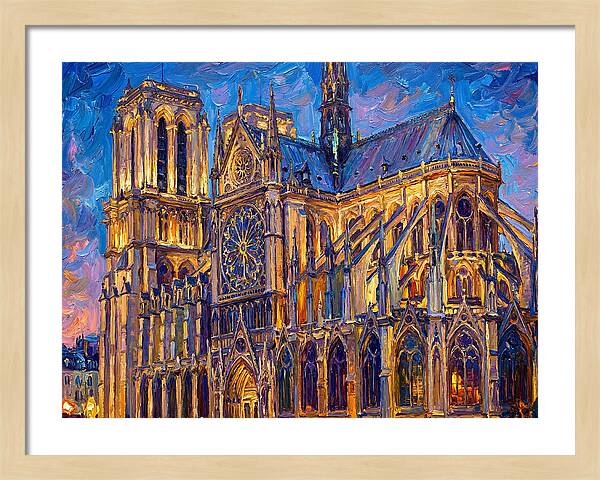 Cathedral Illuminated At Dusk
