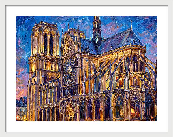 Cathedral Illuminated At Dusk