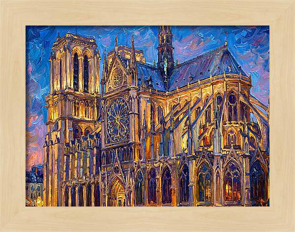 Cathedral Illuminated At Dusk