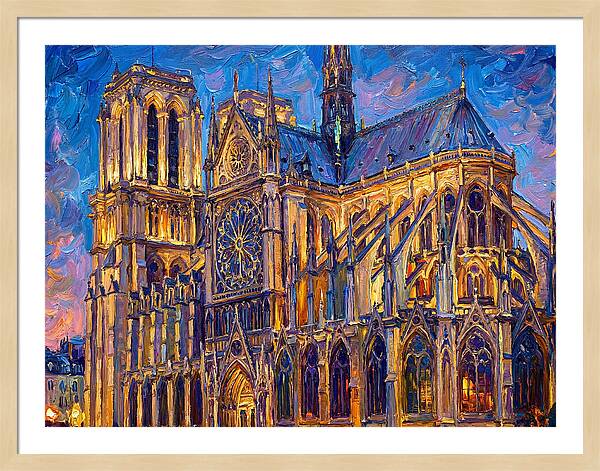Cathedral Illuminated At Dusk