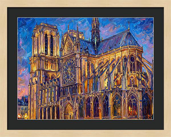 Cathedral Illuminated At Dusk
