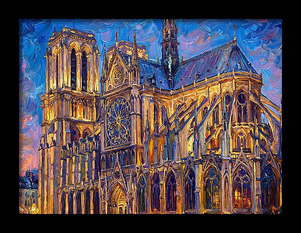 Cathedral Illuminated At Dusk