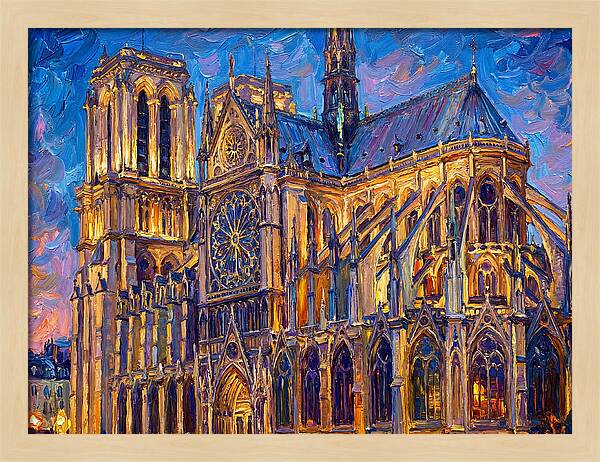 Cathedral Illuminated At Dusk