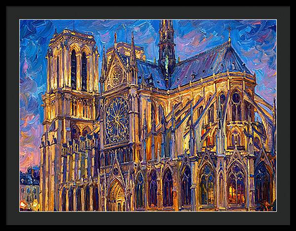 Cathedral Illuminated At Dusk