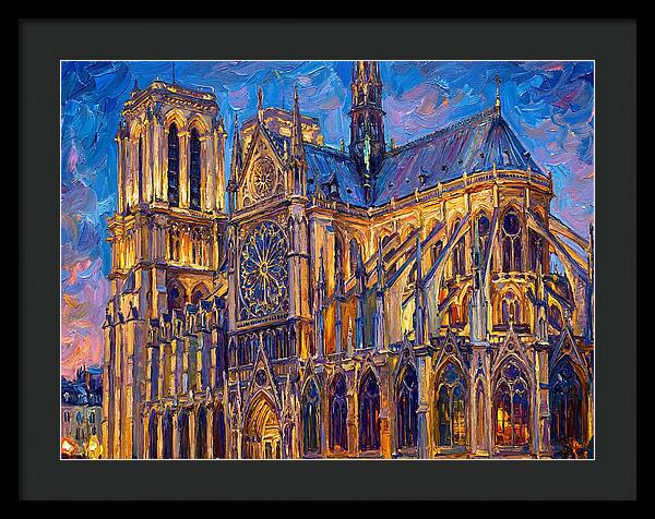 Cathedral Illuminated At Dusk