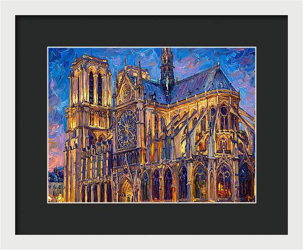 Cathedral Illuminated At Dusk