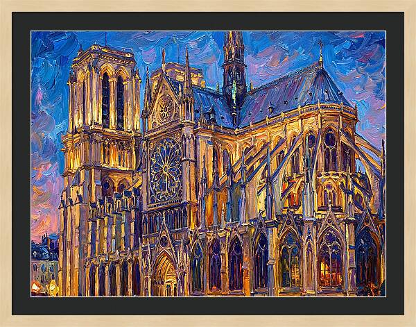 Cathedral Illuminated At Dusk