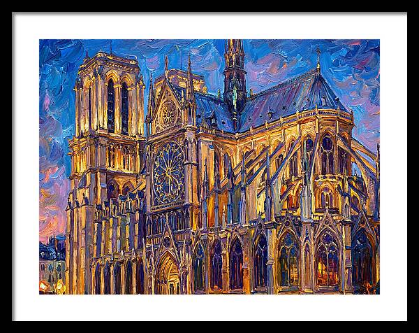 Cathedral Illuminated At Dusk