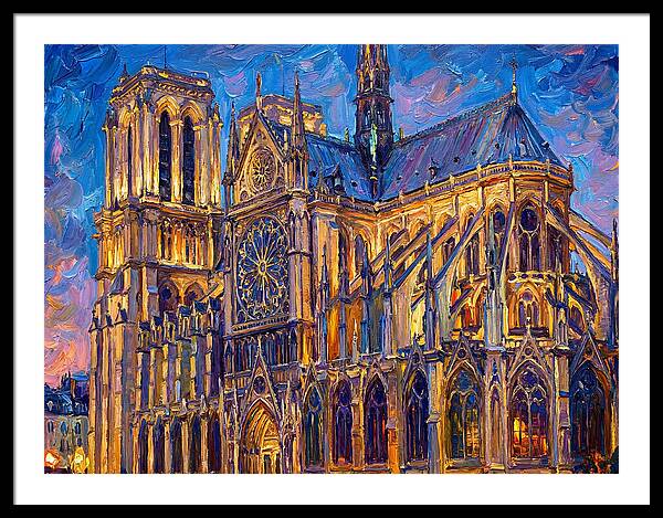 Cathedral Illuminated At Dusk