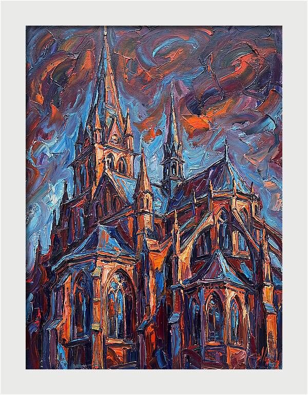 Cathedral In Expressionist Style
