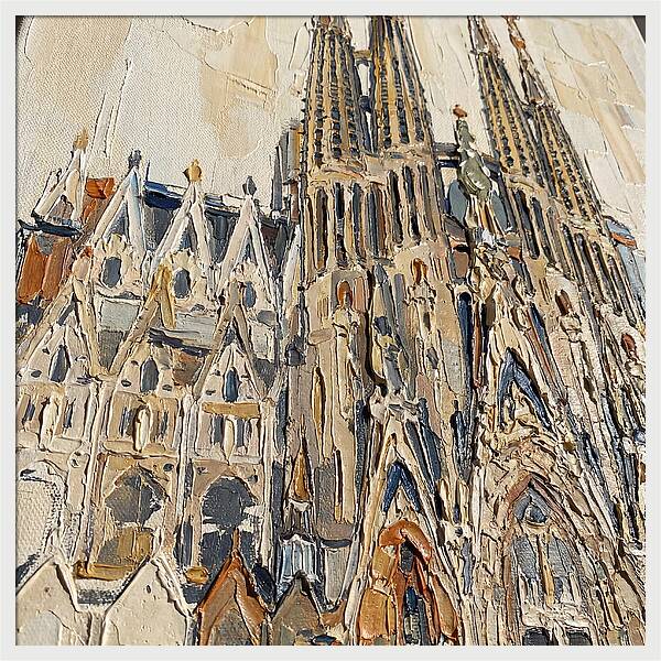 Cathedral In Palette Knife Style
