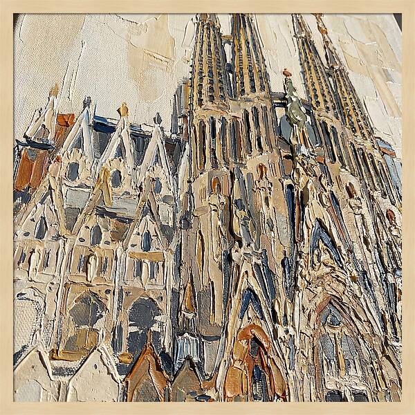 Cathedral In Palette Knife Style