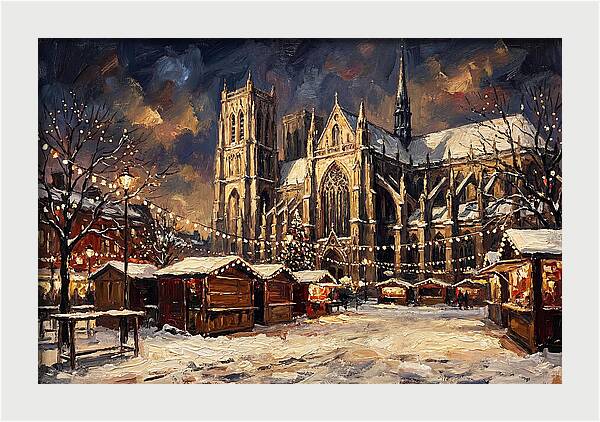 Cathedral Square At Christmas