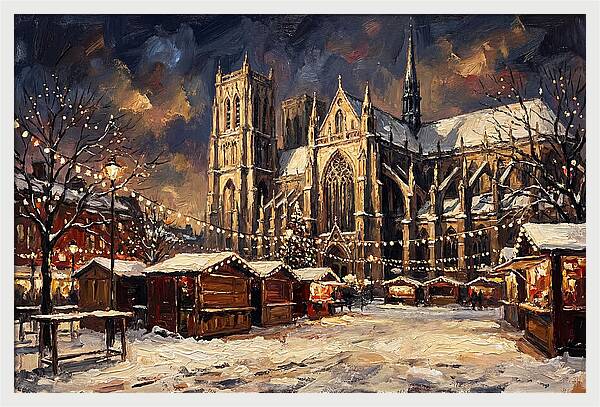 Cathedral Square At Christmas