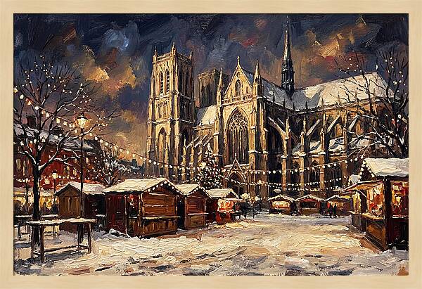 Cathedral Square At Christmas