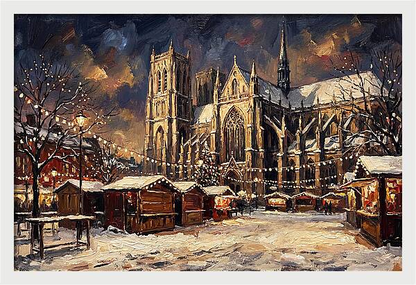 Cathedral Square At Christmas