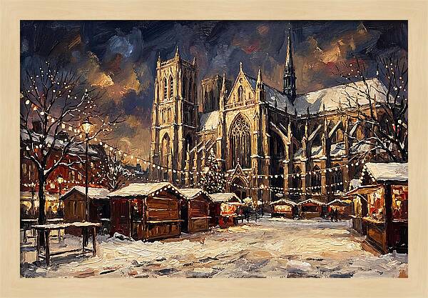 Cathedral Square At Christmas