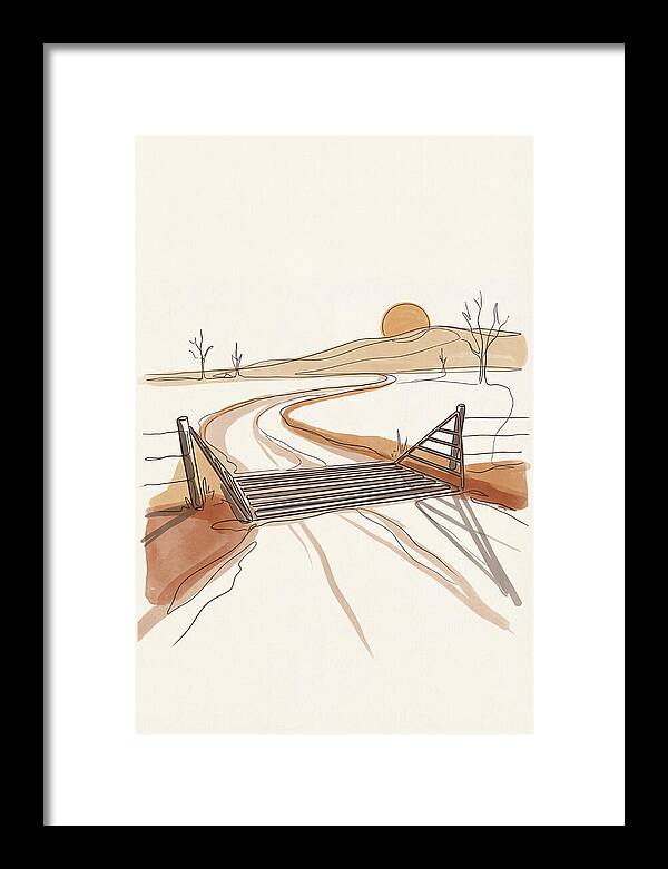 Cattle Guard At Sunset