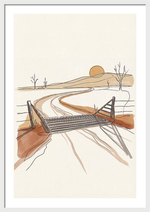Cattle Guard At Sunset