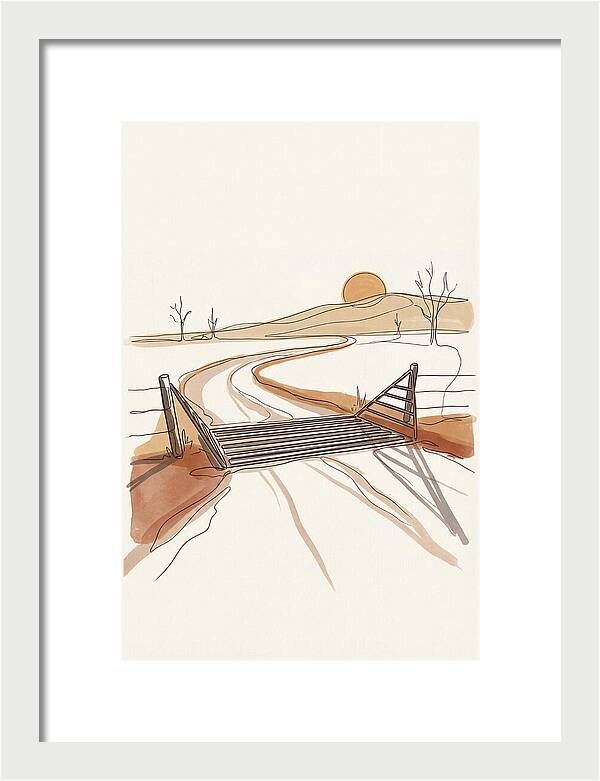 Cattle Guard At Sunset