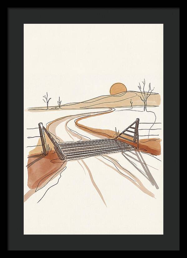 Cattle Guard At Sunset