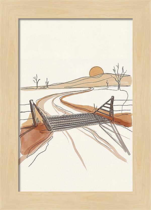 Cattle Guard At Sunset